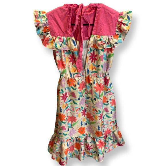 Echo Studios Retro Floral cinch waist Rare Summer Spring Vintage Unique XS EUC - Picture 3 of 5